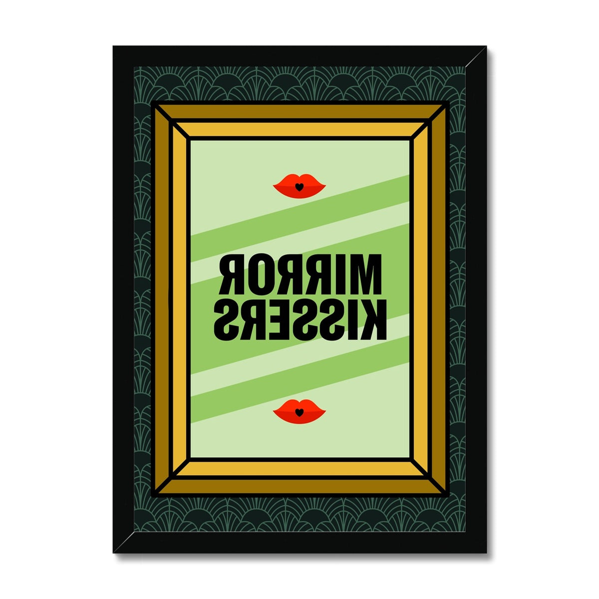Mirror Kissers Framed Print