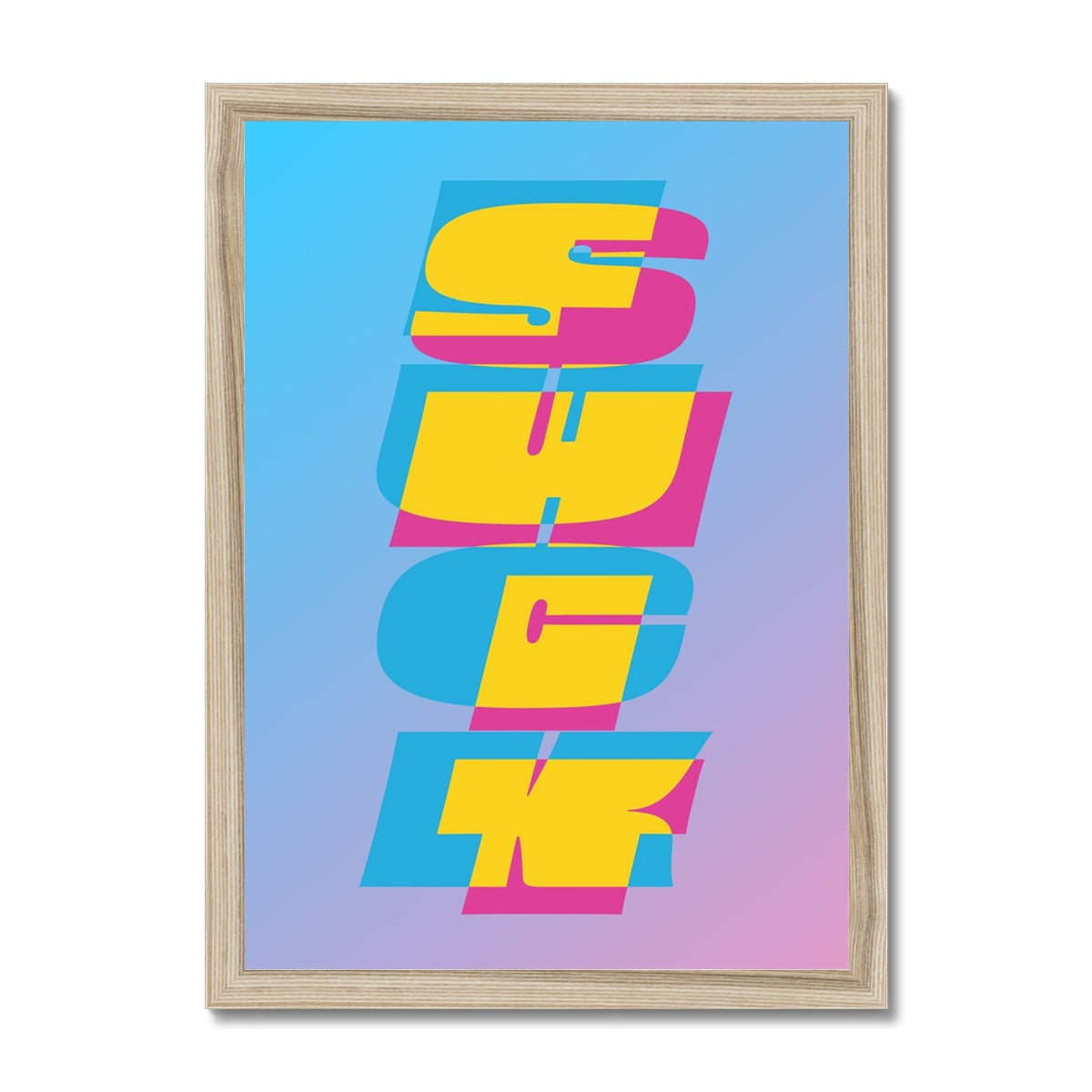 Shit Fuck Framed Print