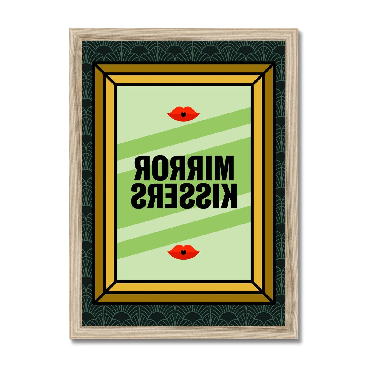 Mirror Kissers Framed Print