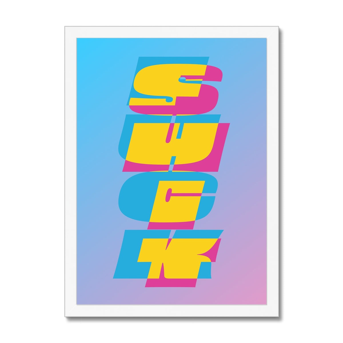 Shit Fuck Framed Print