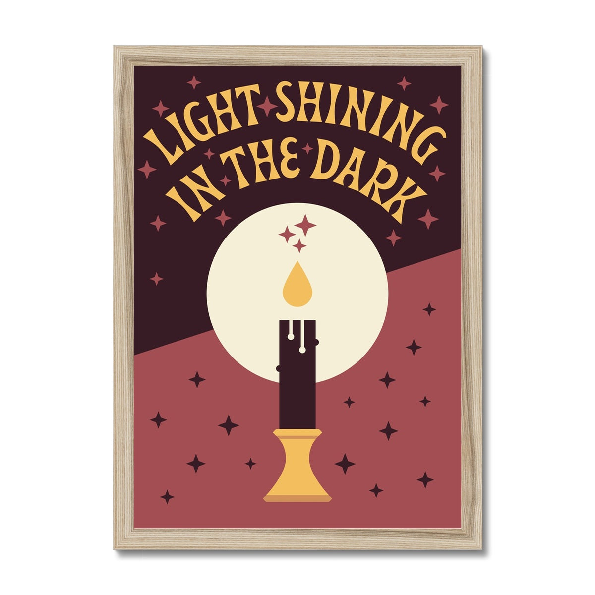 Light Shining In The Dark Framed Print