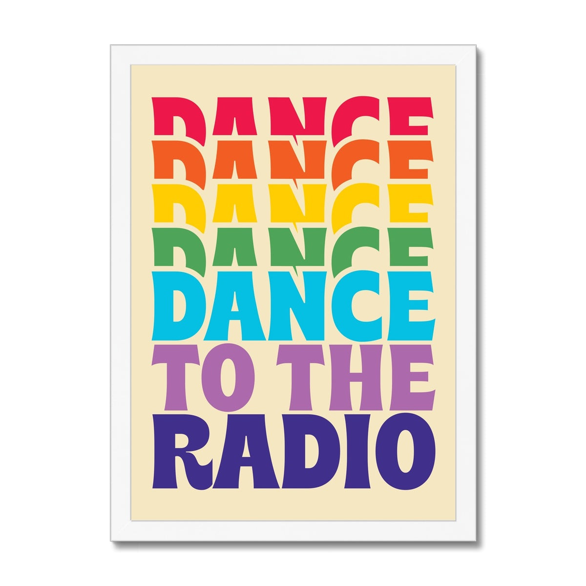Dance to the Radio Framed Print