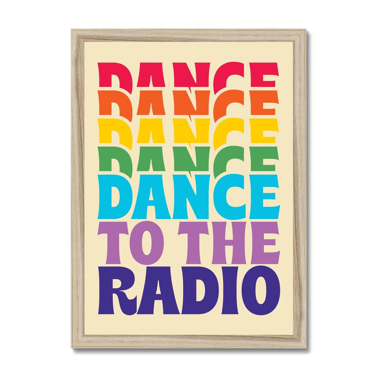Dance to the Radio Framed Print