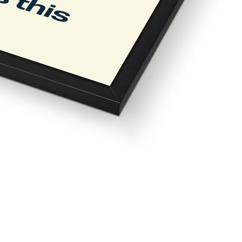 My Repetition Is This Framed Print