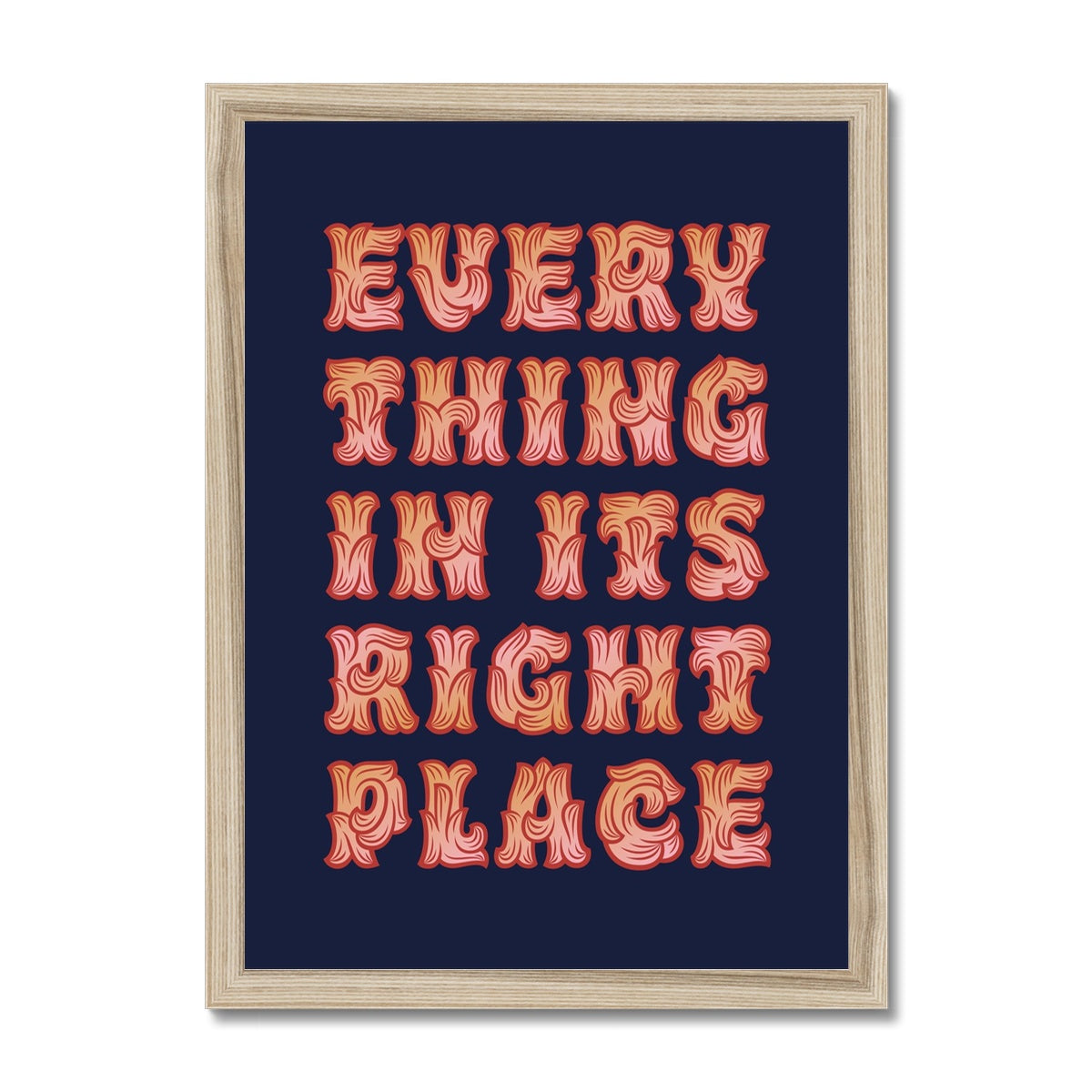 Everything In It's Right Place Framed Print