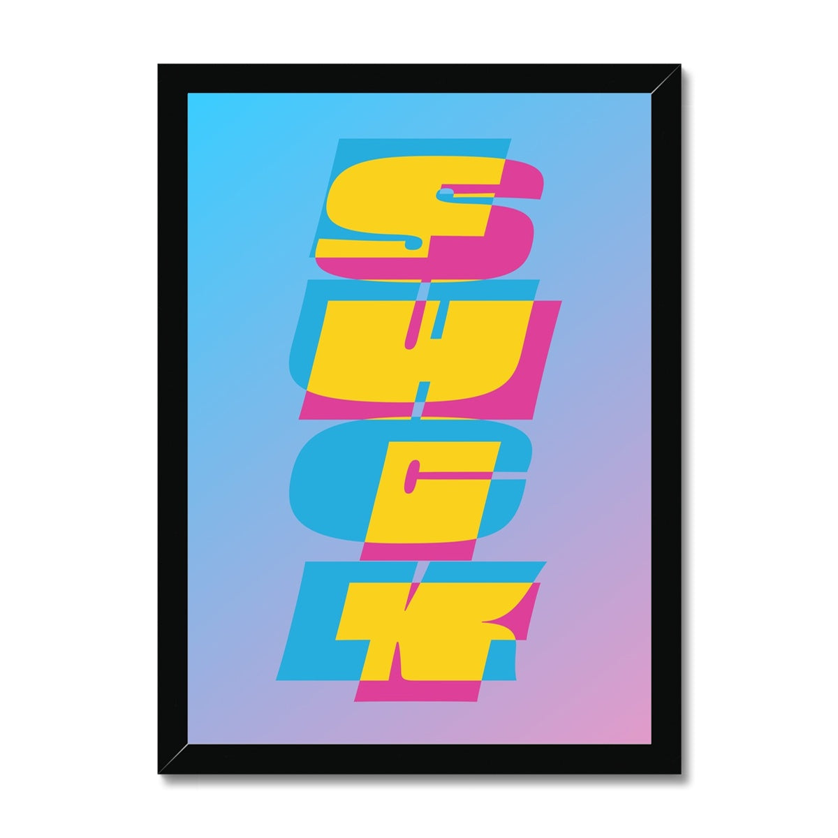 Shit Fuck Framed Print