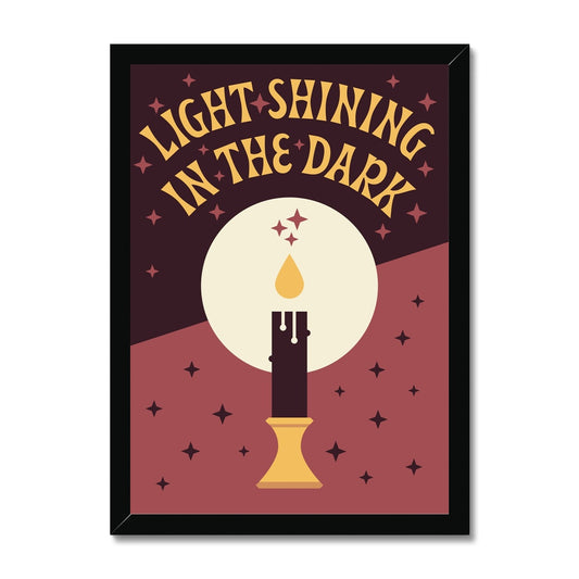 Light Shining In The Dark Framed Print