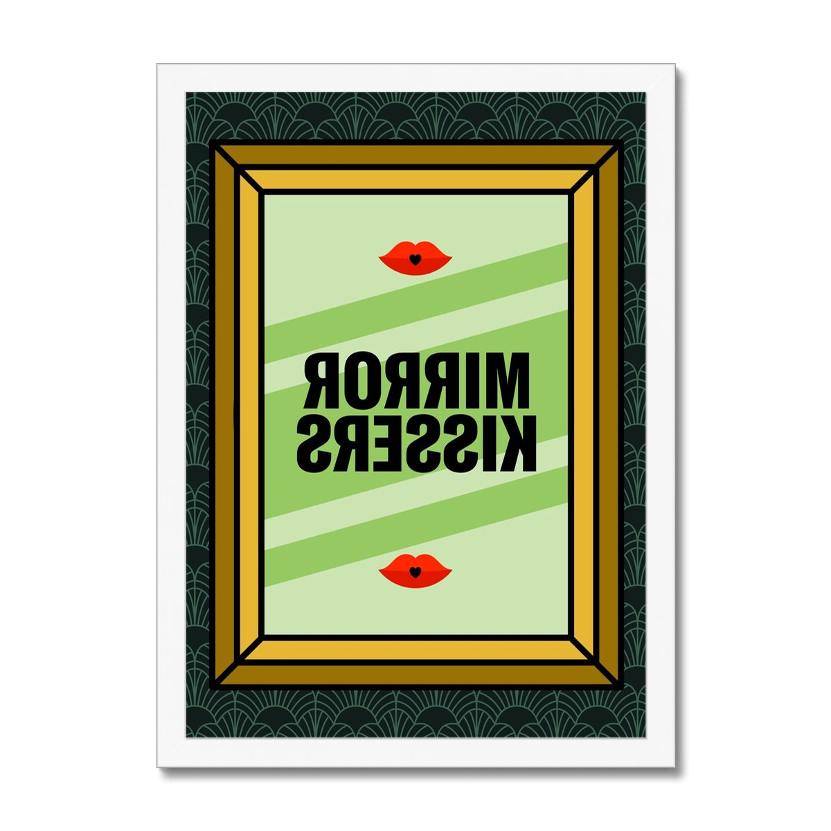 Mirror Kissers Framed Print