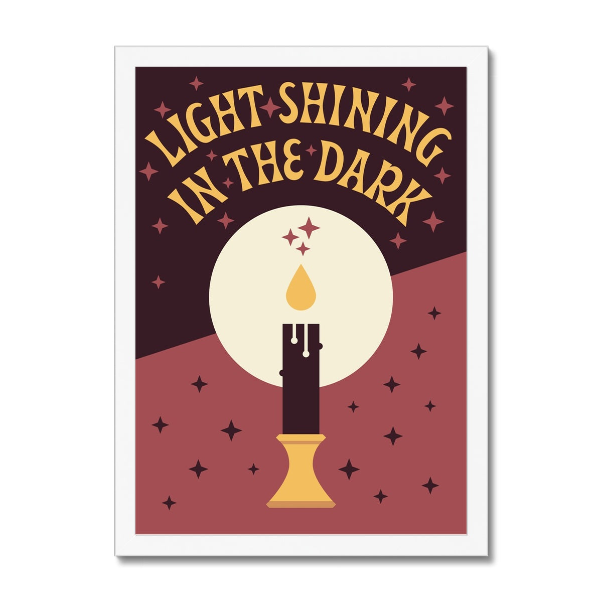 Light Shining In The Dark Framed Print