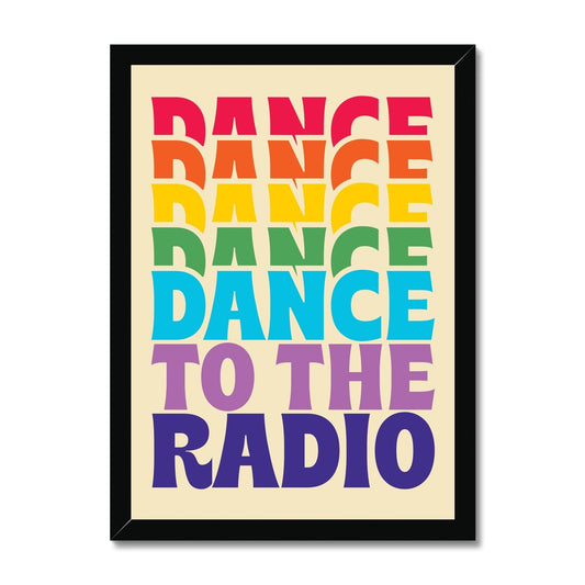 Dance to the Radio Framed Print